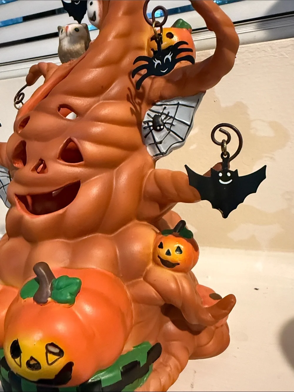 PartyLite Haunted Tealight Tree Candle Holder Halloween Spiders Ghost Bats